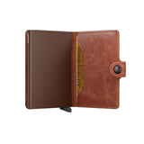 Secrid MINI WALLET Lederen kaartenhouder, Vintage Cognac-Brown