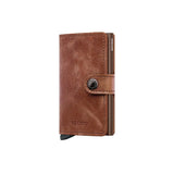 Secrid MINI WALLET Lederen kaartenhouder, Vintage Cognac-Brown