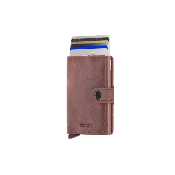 Secrid MINI WALLET Lederen kaartenhouder, Vintage Mauve