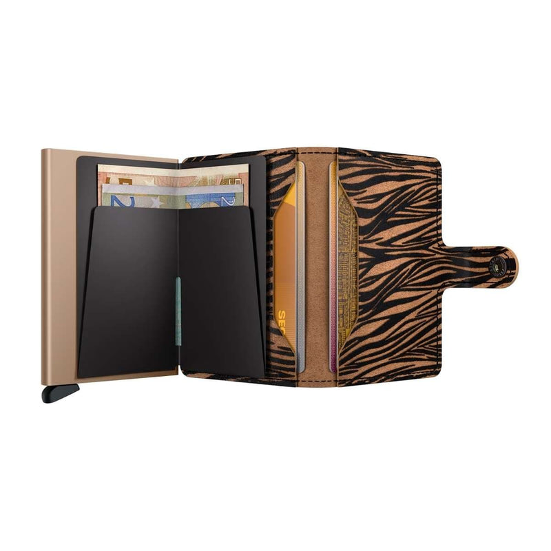 Secrid MINI WALLET Lederen kaartenhouder, Zebra Beige