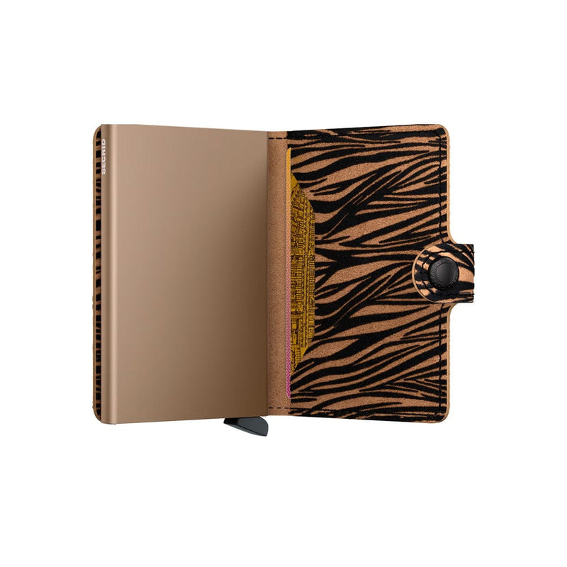 Secrid MINI WALLET Lederen kaartenhouder, Zebra Beige