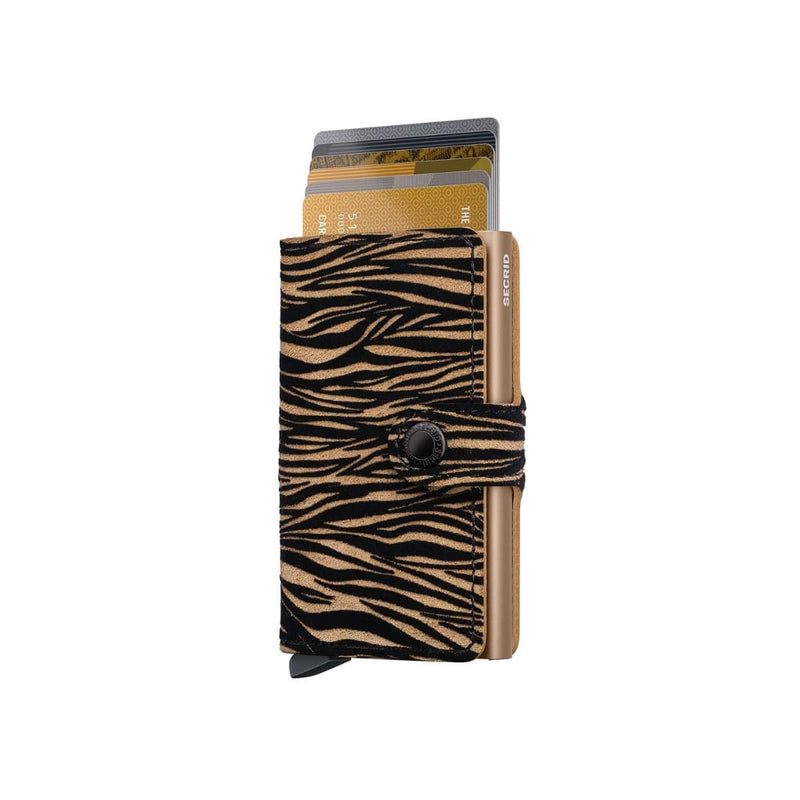 Secrid MINI WALLET Lederen kaartenhouder, Zebra Beige