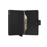 Secrid MINI WALLET Vegan Lederen Kaartenhouder, Yard Black - Powder Black