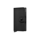 Secrid MINI WALLET Vegan Lederen Kaartenhouder, Yard Black - Powder Black