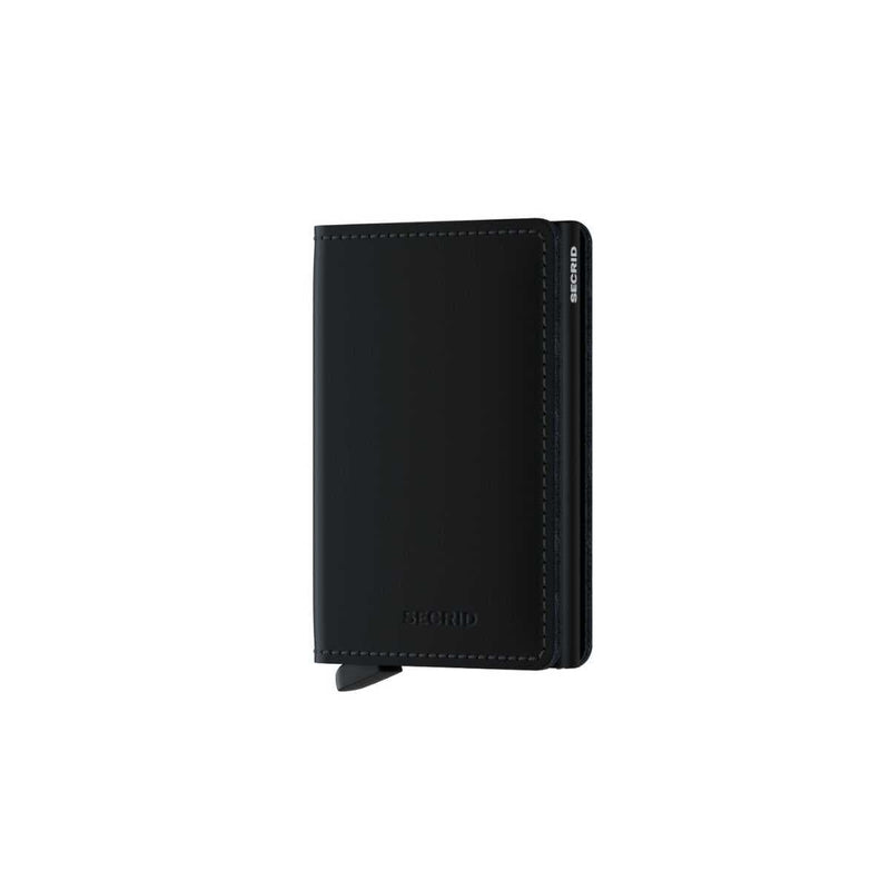 Secrid SLIM WALLET Lederen kaartenhouder, Matte Black