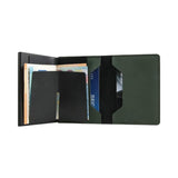 Secrid SLIM WALLET Lederen kaartenhouder, Matte Green-Black