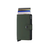 Secrid SLIM WALLET Lederen kaartenhouder, Matte Green-Black