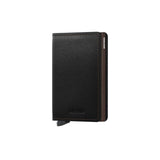 Secrid SLIM WALLET Lederen kaartenhouder, Original Black-Brown