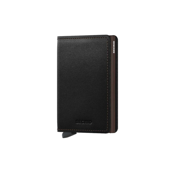 Secrid SLIM WALLET Lederen kaartenhouder, Original Black-Brown