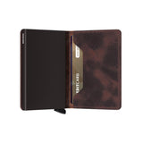 Secrid SLIM WALLET Lederen Kaartenhouder, Vintage Chocolate