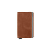 Secrid SLIM WALLET Lederen kaartenhouder, Vintage Cognac Silver