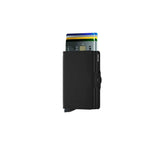 Secrid TWIN WALLET Lederen kaartenhouder, Matte Black