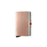 Secrid TWIN WALLET Lederen kaartenhouder, Metallic Rose