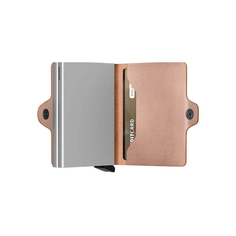 Secrid TWIN WALLET Lederen kaartenhouder, Metallic Rose