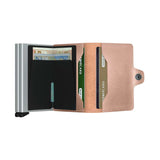 Secrid TWIN WALLET Lederen kaartenhouder, Metallic Rose