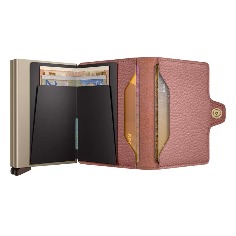 Secrid TWIN WALLET Lederen kaartenhouder, Pebble Rose