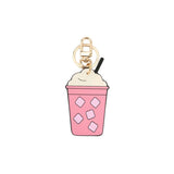 Seidenfelt Bag Charm - My Iced Latte, Strawberry Pink