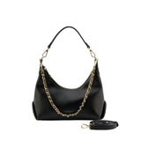 Seidenfelt HUUVARI Hobo Schoudertas met afneembare Ketting, Black