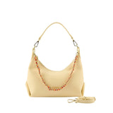 Seidenfelt HUUVARI Hobo Schoudertas met afneembare Ketting, Butter Lemon
