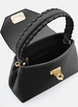 Seidenfelt LILLA EDET Stijlvolle kleine Handtas met extra riem, Black