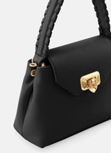 Seidenfelt LILLA EDET Stijlvolle kleine Handtas met extra riem, Black
