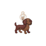 Seidenfelt MY DACHSHUND Bag Charm, Brown Shades