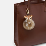 Seidenfelt MY FURRY DEER Bag Charm, Brown shades