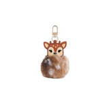 Seidenfelt MY FURRY DEER Bag Charm, Brown shades
