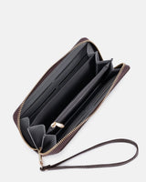 Seidenfelt SMILLA Clutch Portemonnee, Dark Brown