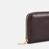 Seidenfelt YLVA kleine Portemonnee, Dark Brown