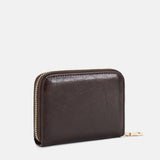 Seidenfelt YLVA kleine Portemonnee, Dark Brown