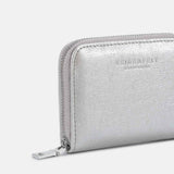 Seidenfelt YLVA kleine Portemonnee, Silver Metallic