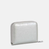 Seidenfelt YLVA kleine Portemonnee, Silver Metallic