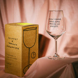 Selekkt Wijnglas met tekst, Champagne Problems, Prosecco Budget