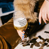 Selekkt Wijnglas met tekst, Champagne Problems, Prosecco Budget