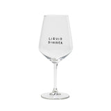 Selekkt Wijnglas met tekst, Liquid Dinner