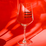 Selekkt Wijnglas met tekst, Monday Tuesday Winesday