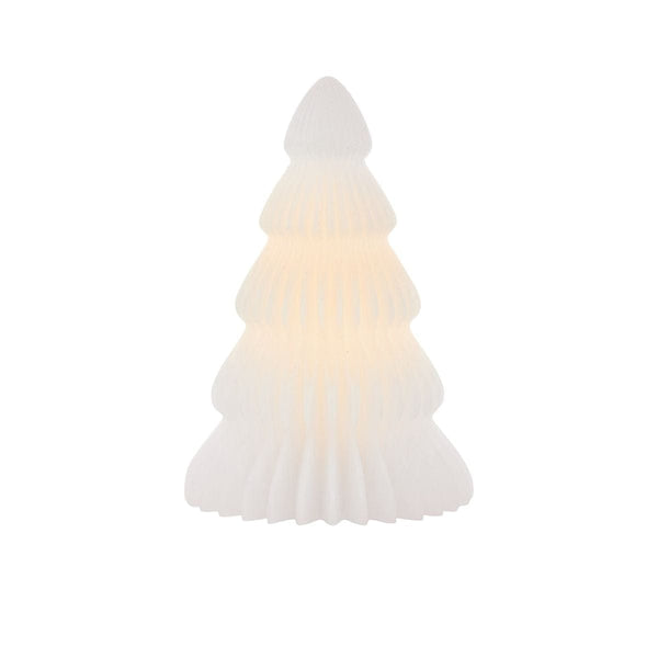 Sirius CLAIRE Wax Kerstboom met Led lichtjes, Wit 19 cm