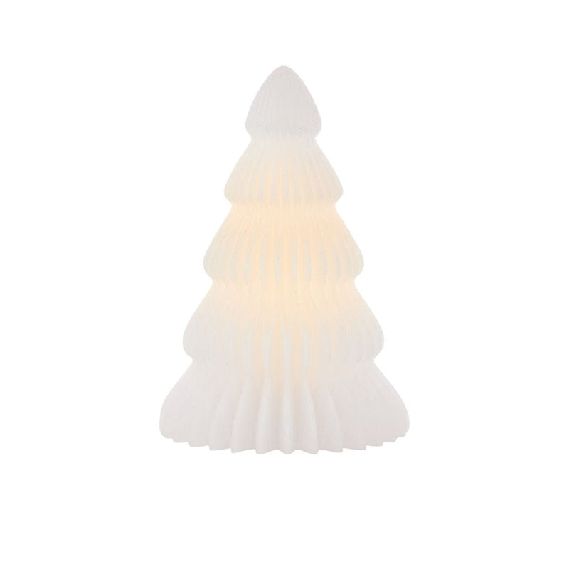 Sirius CLAIRE Wax Kerstboom met Led lichtjes, Wit 19 cm