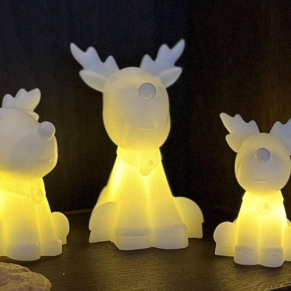 Sirius NAJA Wax Rendier met Led lichtjes, Wit