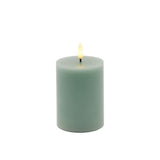 Sirius SILLE Led Pilaar Kaars, Sandy Green ø 7.5 x 10 cm