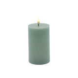 Sirius SILLE Led Pilaar Kaars, Sandy Green ø 7.5 x 12.5 cm