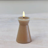 Sirius SILLE NORDIC SCULPTURE Conische Led Kaars, Light Caramel