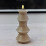 Sirius SILLE NORDIC SCULPTURE Geometrische Led Kaars, Light Caramel