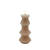 Sirius SILLE NORDIC SCULPTURE Geometrische Led Kaars, Light Caramel