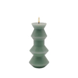 Sirius SILLE NORDIC SCULPTURE Geometrische Led Kaars, Sandy Green