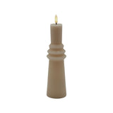 Sirius SILLE NORDIC SCULPTURE Led Kaars met ringen, Light Caramel