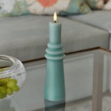 Sirius SILLE NORDIC SCULPTURE Led Kaars met ringen, Sandy Green