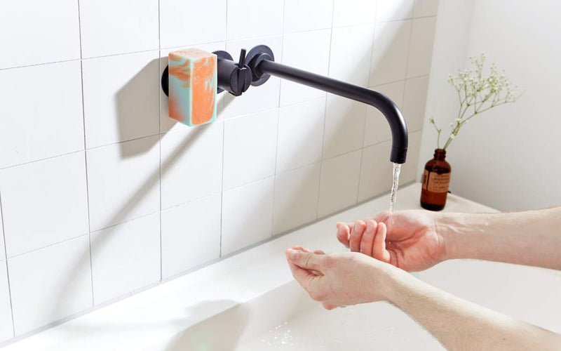 Soapi Magnetische houder voor Shampoo- en Zeepbars, roze