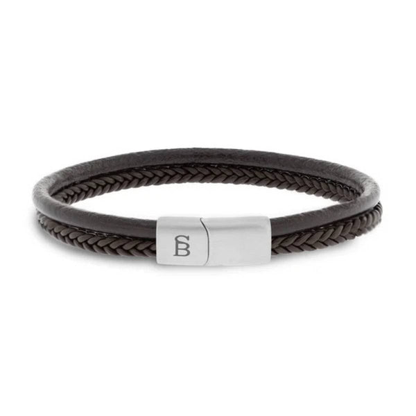 Steel and Barnett DENBY Lederen armband, Bruin